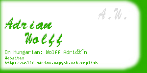 adrian wolff business card